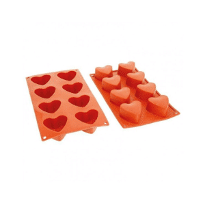 Silicone Mold Heart 8pcs