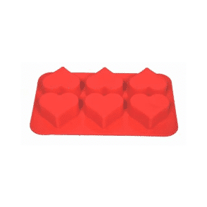 Silicone Mold Heart Shape 6pcs