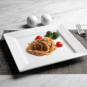 Ivory Porcelain Square Plate
