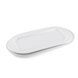 Ivory Porcelain Oval Rectangular Inner Plate