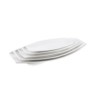 Ivory Porcelain Boat Rectangular Plate