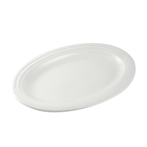 Ivory Porcelain Oval Plate Castillo Design