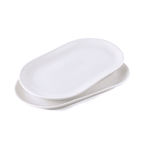 Ivory Porcelain Meal Oval Plate