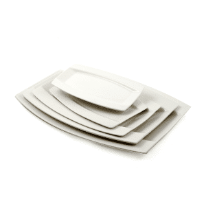 Ivory Porcelain Rectangular Plate Meena Design