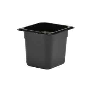 Camwear 1/6 Size Black Polycarbonate Food Pan