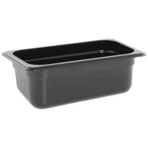 Camwear 1/4 Size Black Polycarbonate Food Pan