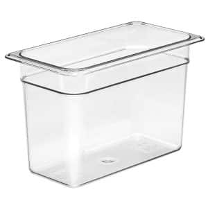 Camwear 1/3 Size Clear Polycarbonate Food Pan +lid