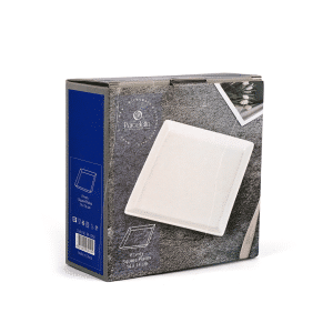 Ivory Porcelain 6 Piece Square Plates Set
